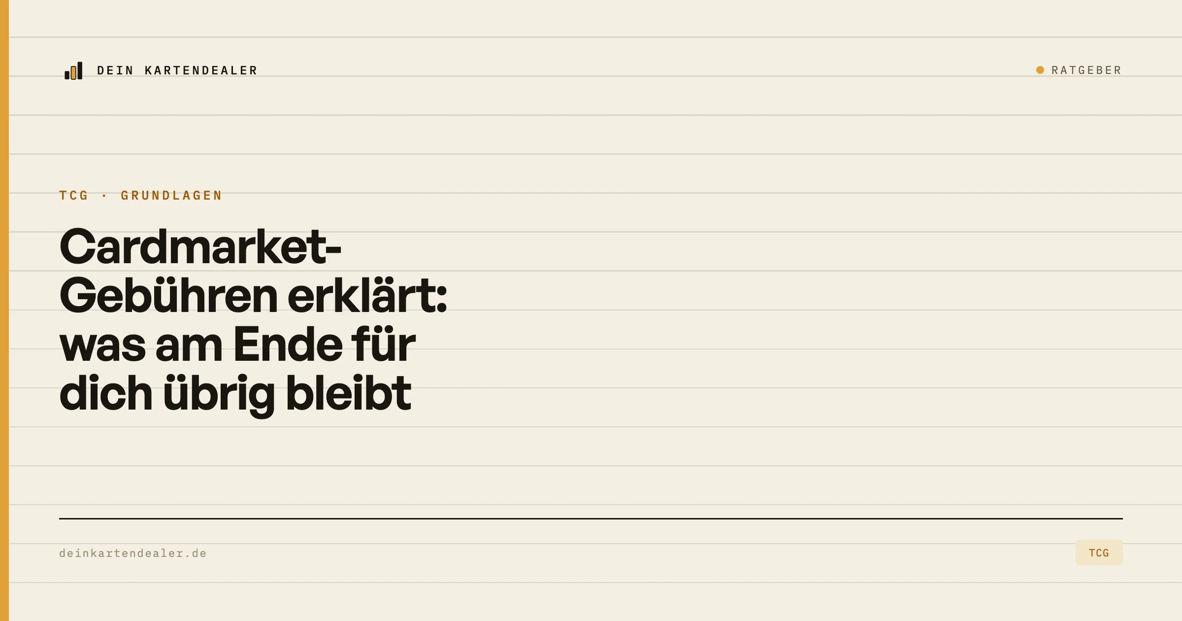 Cardmarket-Gebühren erklärt: was am Ende für dich übrig bleibt