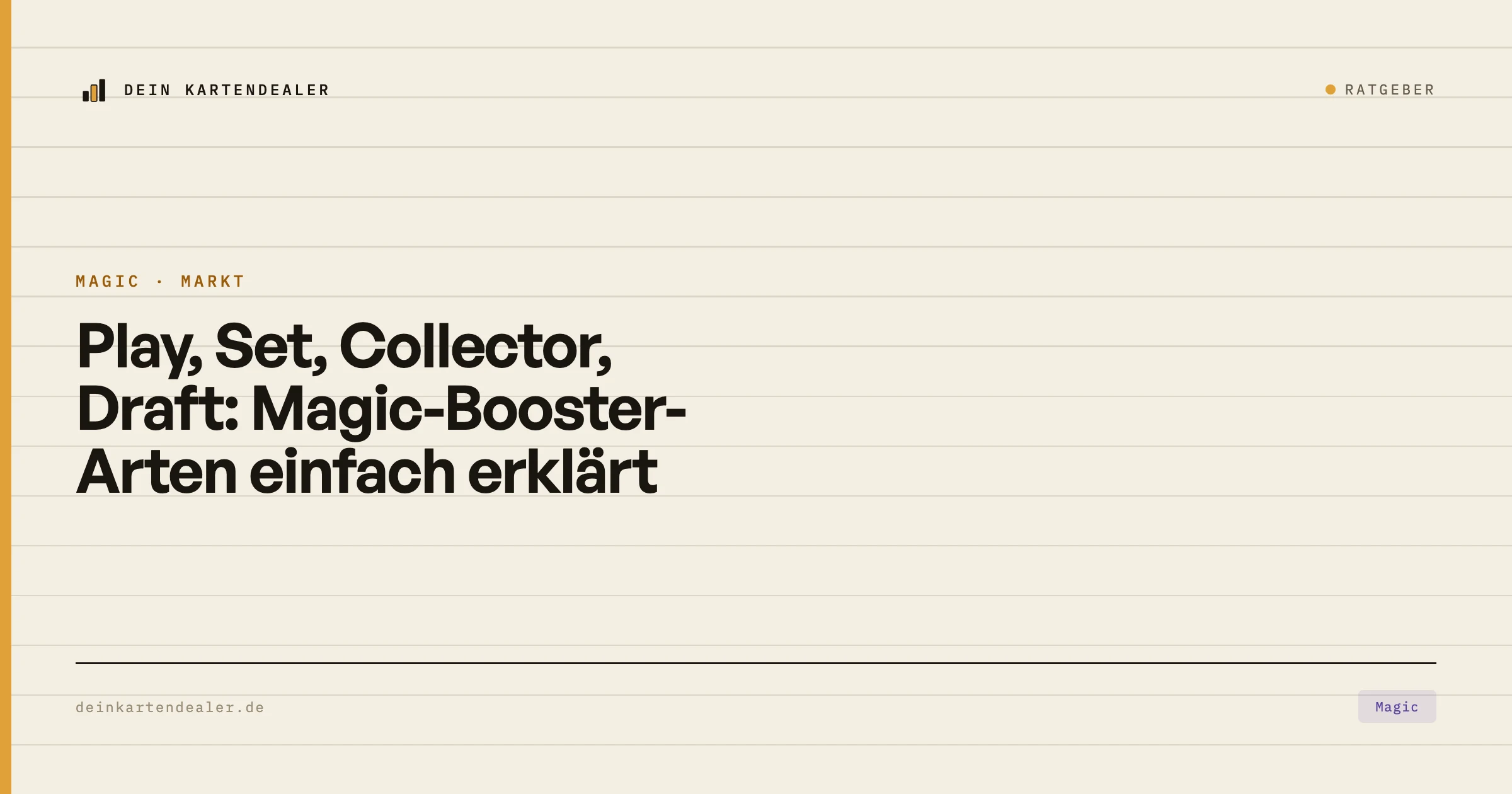 Play, Set, Collector, Draft: Magic-Booster-Arten einfach erklärt