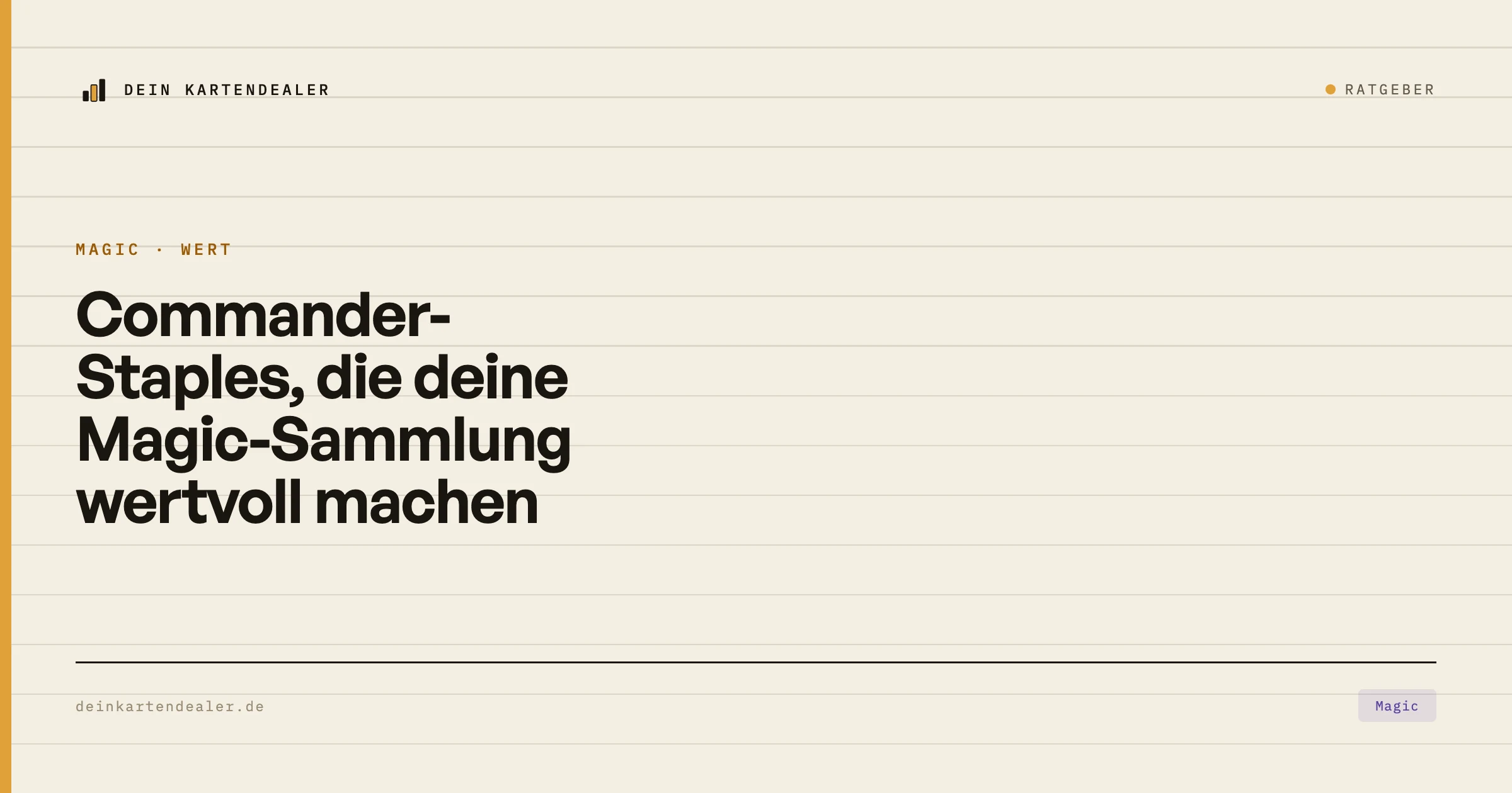 Commander-Staples, die deine Magic-Sammlung wertvoll machen