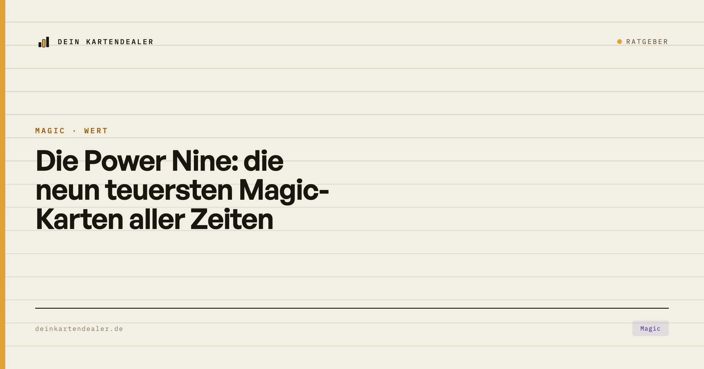 Die Power Nine: die neun teuersten Magic-Karten aller Zeiten