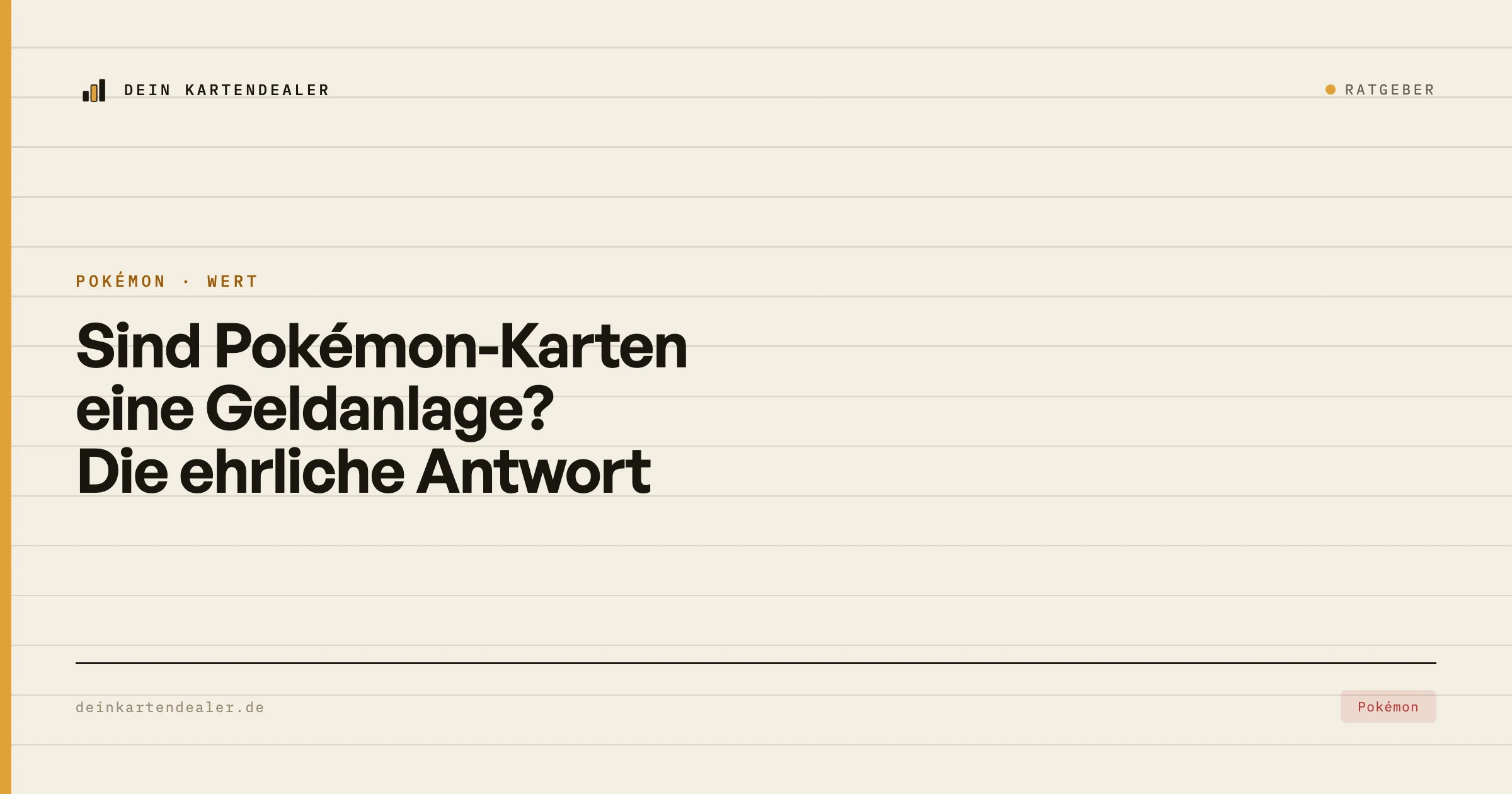 Sind Pokémon-Karten eine Geldanlage? Die ehrliche Antwort