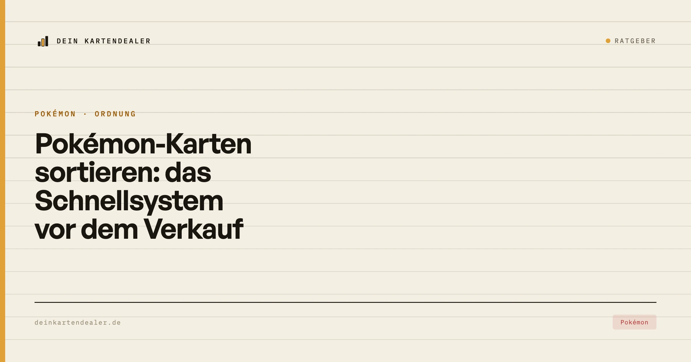 Pokémon-Karten sortieren: das Schnellsystem vor dem Verkauf