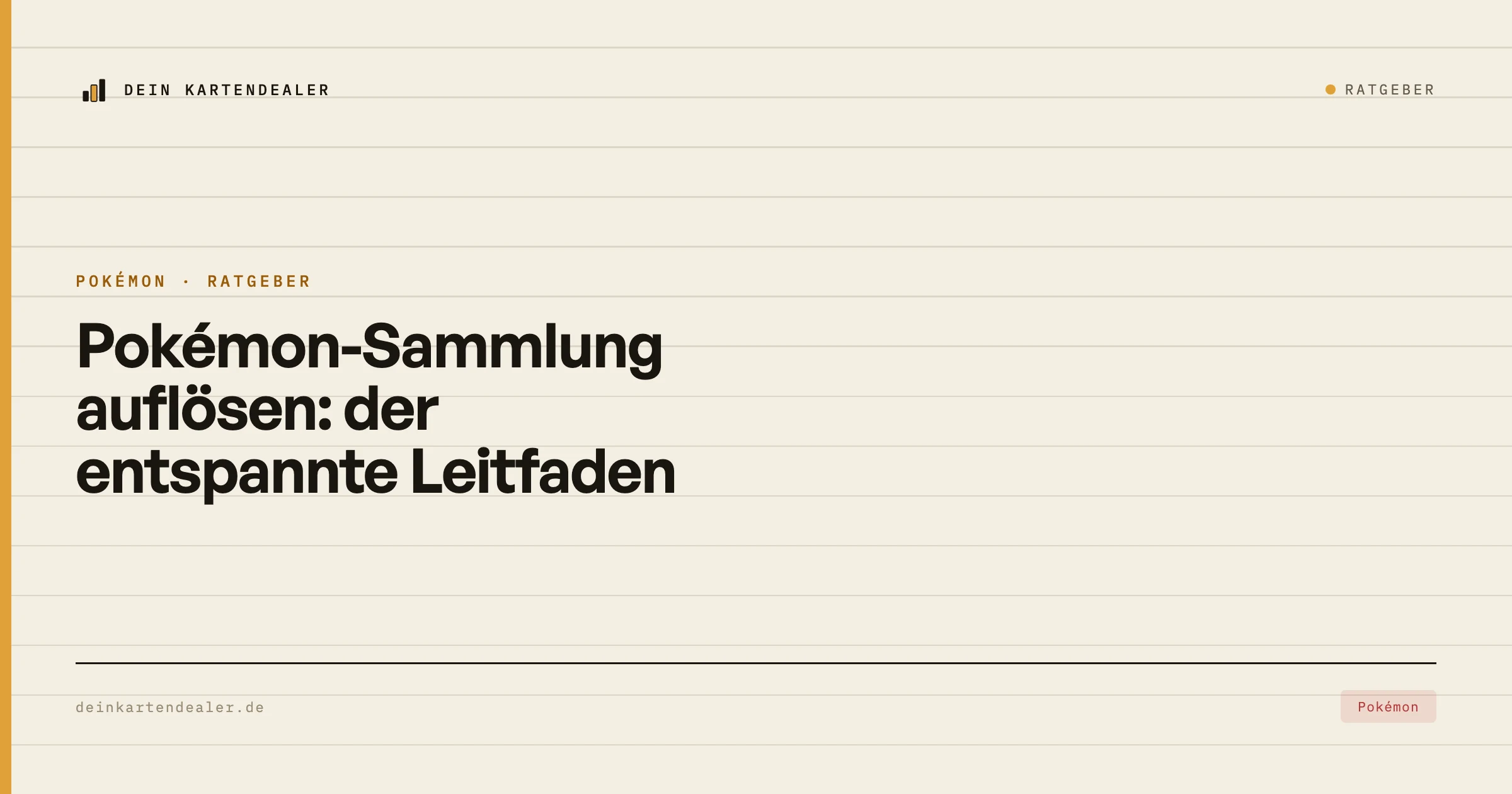 Pokémon-Sammlung auflösen: der entspannte Leitfaden