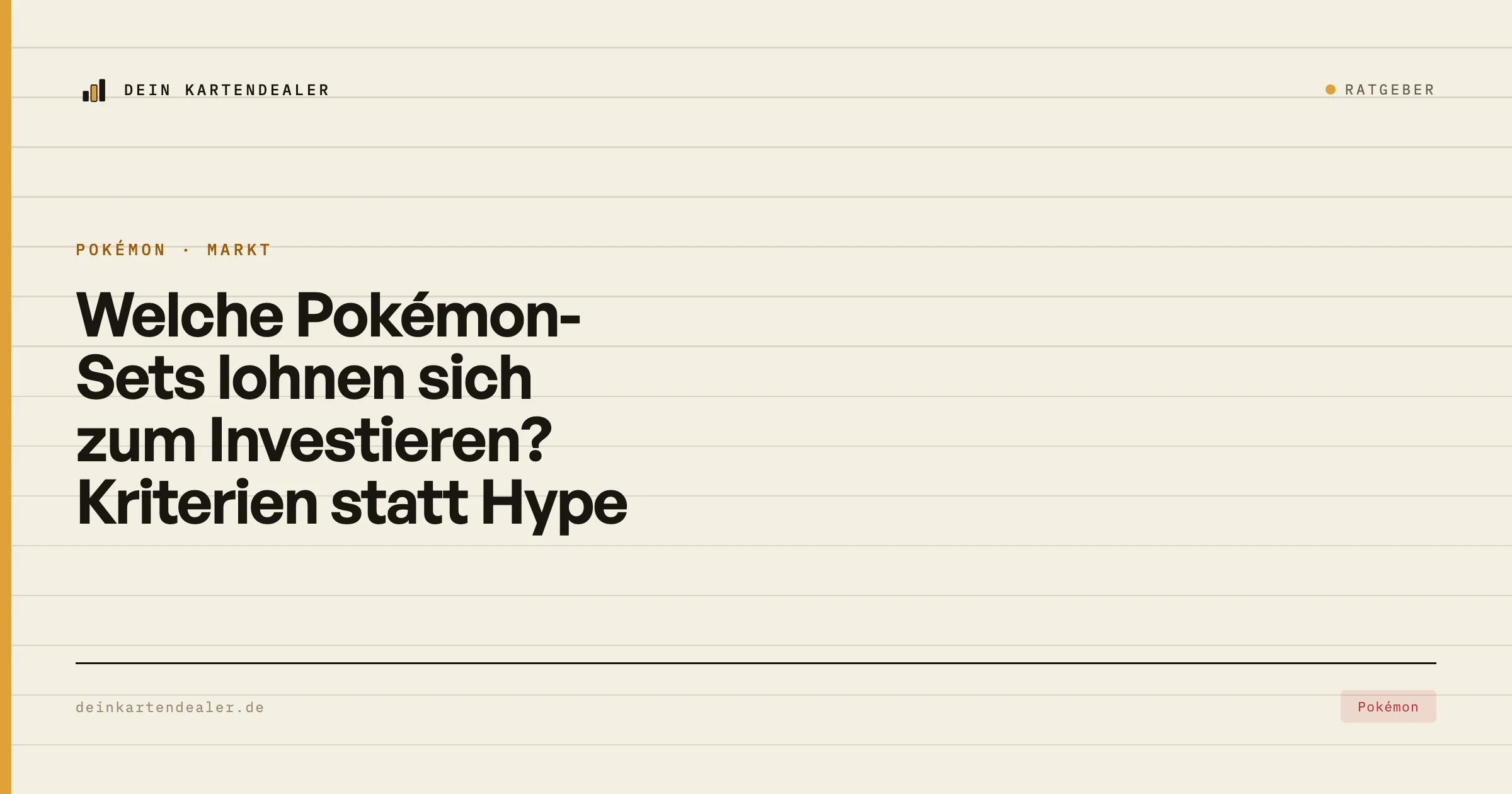 Welche Pokémon-Sets lohnen sich zum Investieren? Kriterien statt Hype