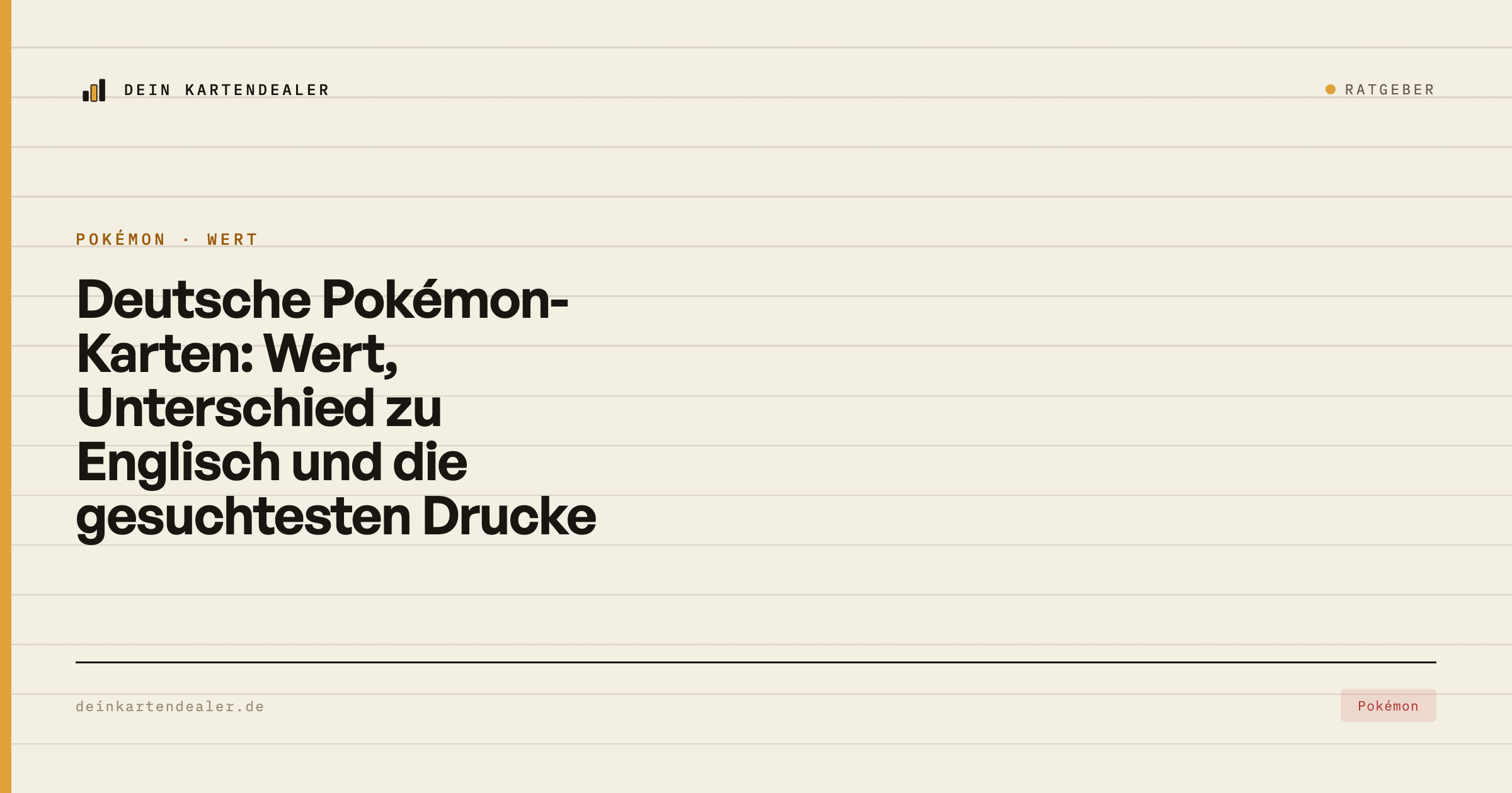 Deutsche Pokémon-Karten: Wert, Unterschied zu Englisch und die gesuchtesten Drucke