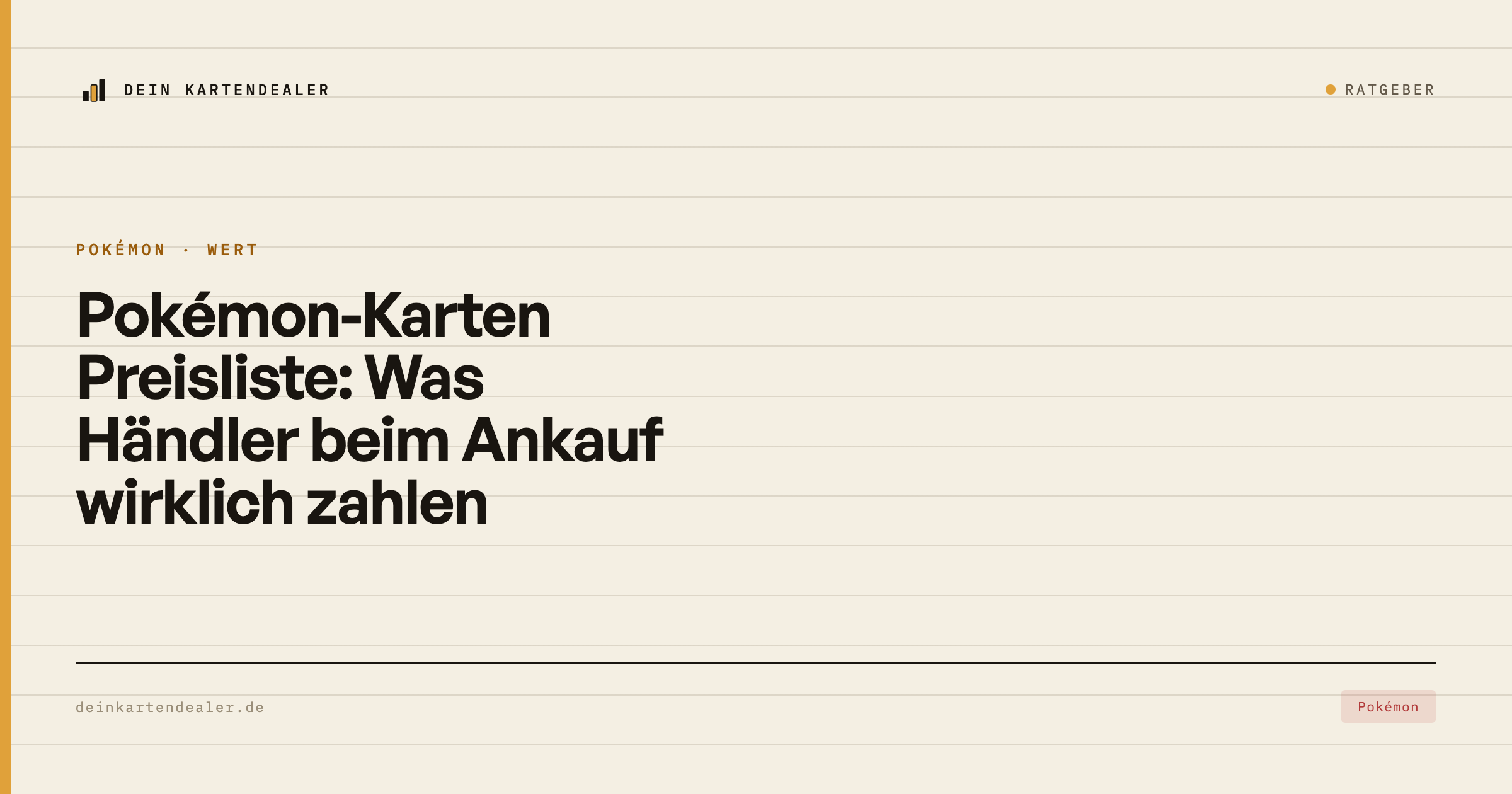 Pokémon-Karten Preisliste: Was Händler beim Ankauf wirklich zahlen